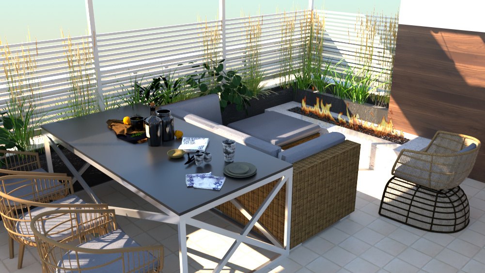 Apartament na Targówku — taras