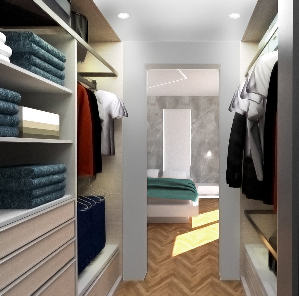 Apartament na Targówku — garderoba